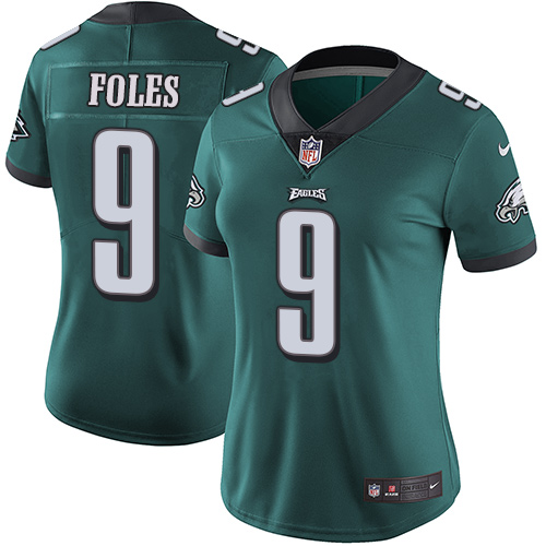 Nike Eagles #9 Nick Foles Midnight Green Team Color Women's Stitched NFL Vapor Untouchable Limited Jersey - Click Image to Close
